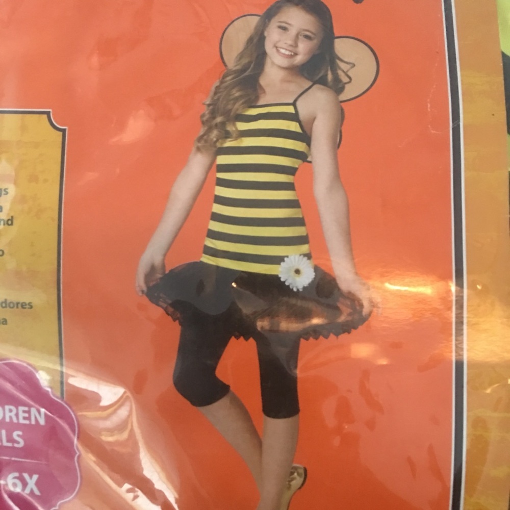 Girls Bubble bee Costume Sz 4 - 6